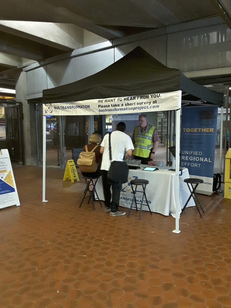 Rosslyn Metro Station event booth