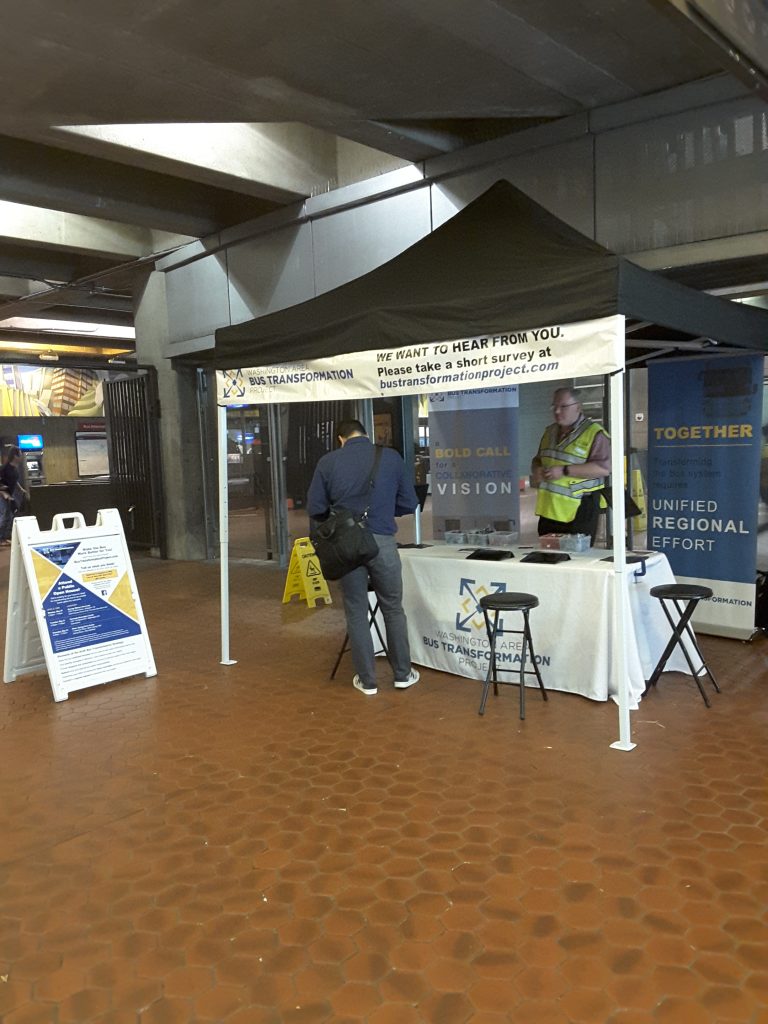 Rosslyn Metro Station event booth