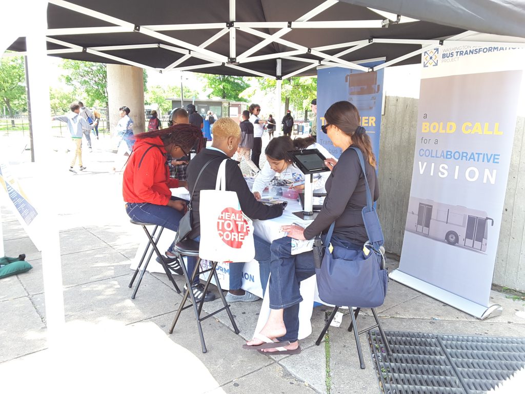 Anacostia Metro Station event booth
