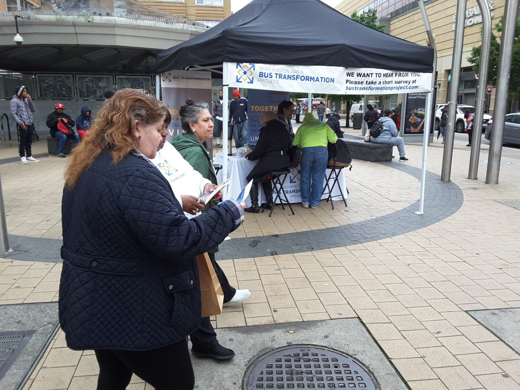 Columbia Heights Metro Station event booth