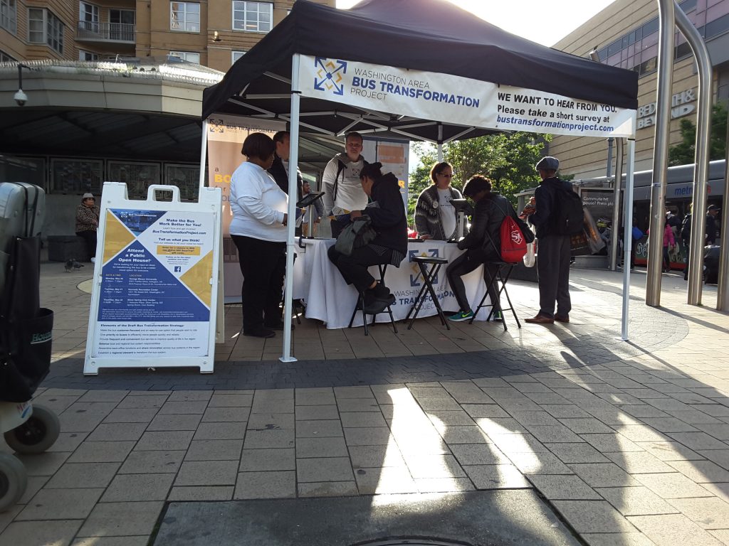Columbia Heights Metro Station event booth